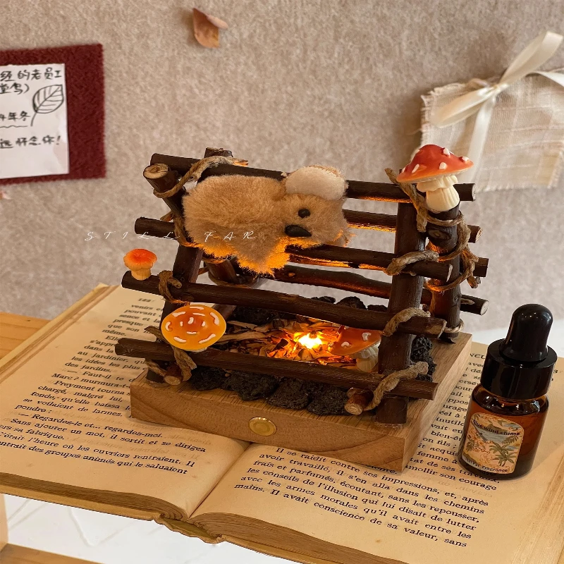 

Bonfire Party] No fire to help sleep, aromatherapy ornament, bedroom night light to give girls girlfriends birthday gifts