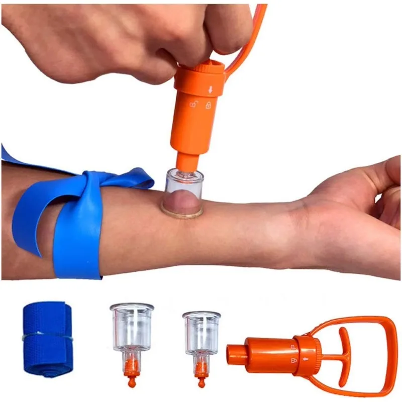 Snake Bite Kit, Bee Sting Kit, Venom Extractor Suction Pump, Bite and Sting First Aid for Hiking, Backpacking and Camping