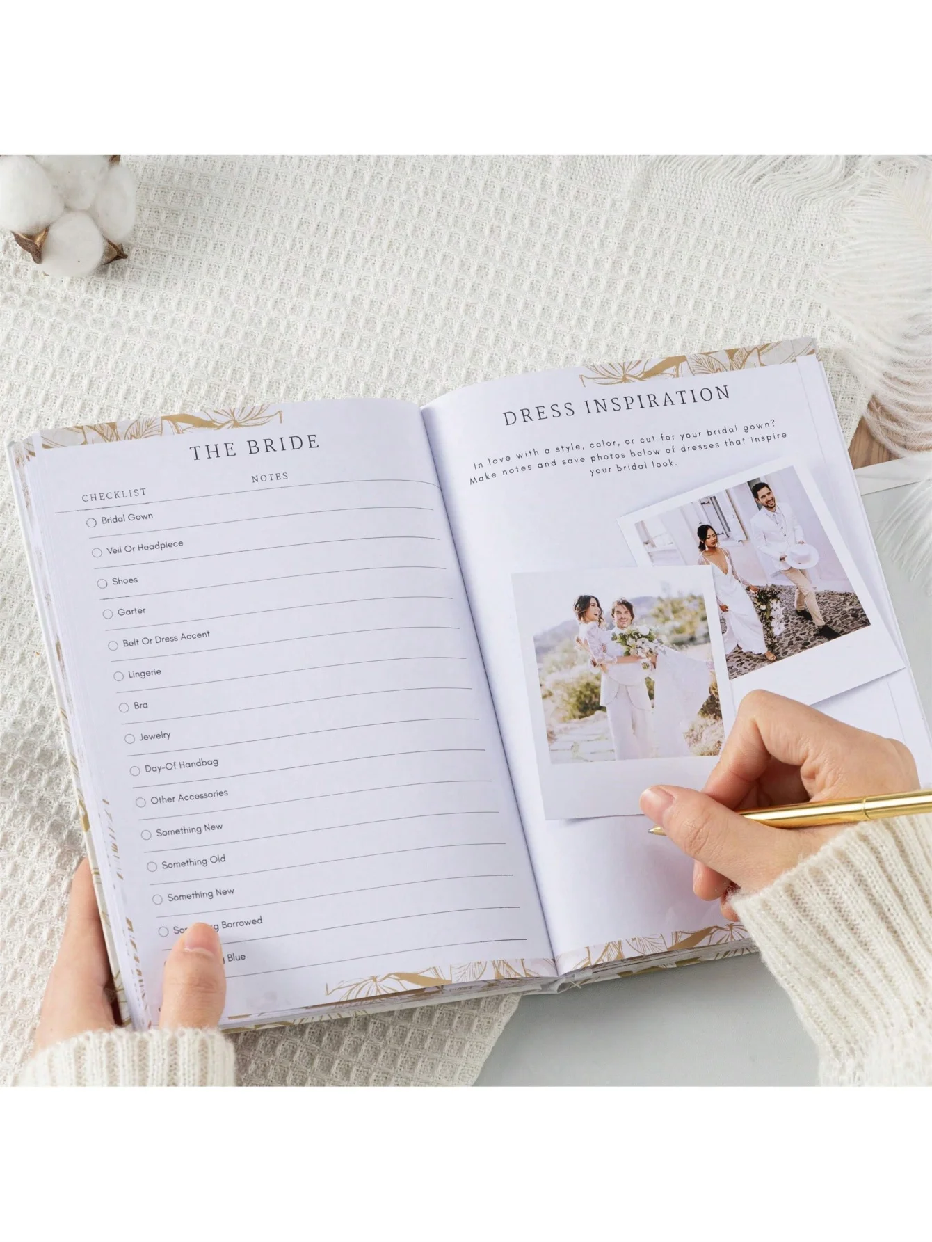 1pc Hardcover Notebook -The Wedding Planner Checklist: A Portable Guide To Organizing Your Dream Wedding,Plan The Ideal Wedding