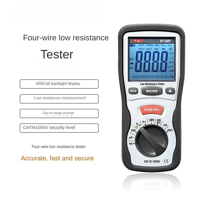 DT-5302 Digital Insulation Resistance Tester with High Precision Professional Grounding Resistance Four Wire Low Resistance