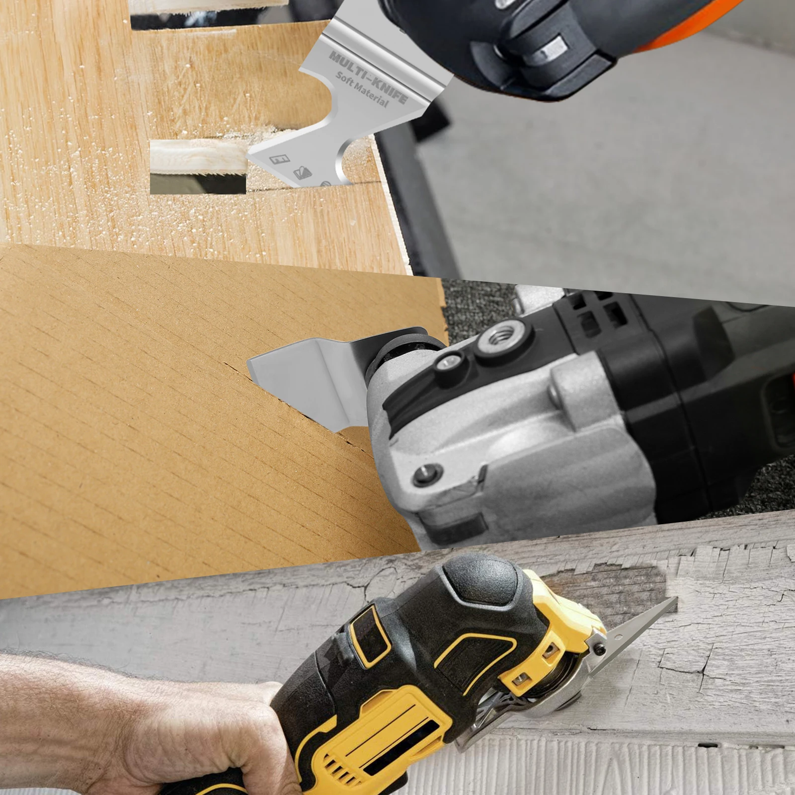 6/25 Stuks Multi-Cutter Mes Roestvrijstalen Oscillerende Gereedschapschraperbladen Multitool Haak Mes Mes Voor Houtsnijder