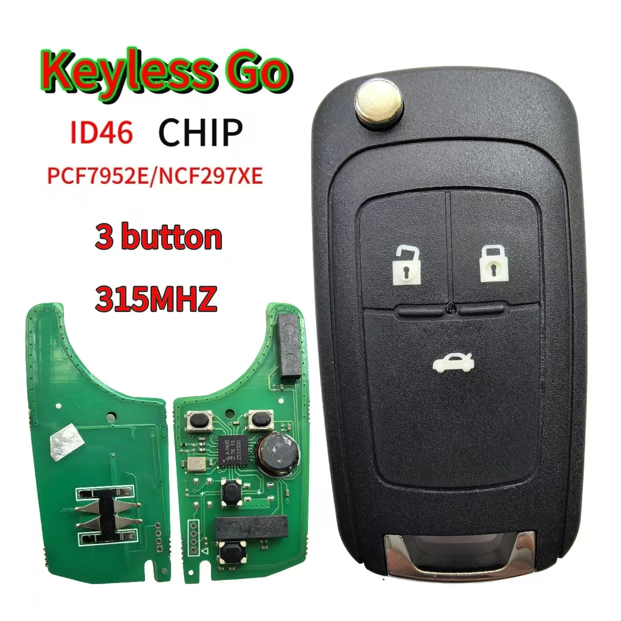 315/433MHz ID46 Keyless-Go Autoschlüssel für Chevrolet Cruze, Aveo, Orlando, Trax, für Buick Lacrosse, Encore, Regal, Verano, für Opel, Vauxhall – Detail 10