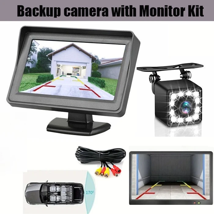 Car Rear View Camera Kit, 4.3