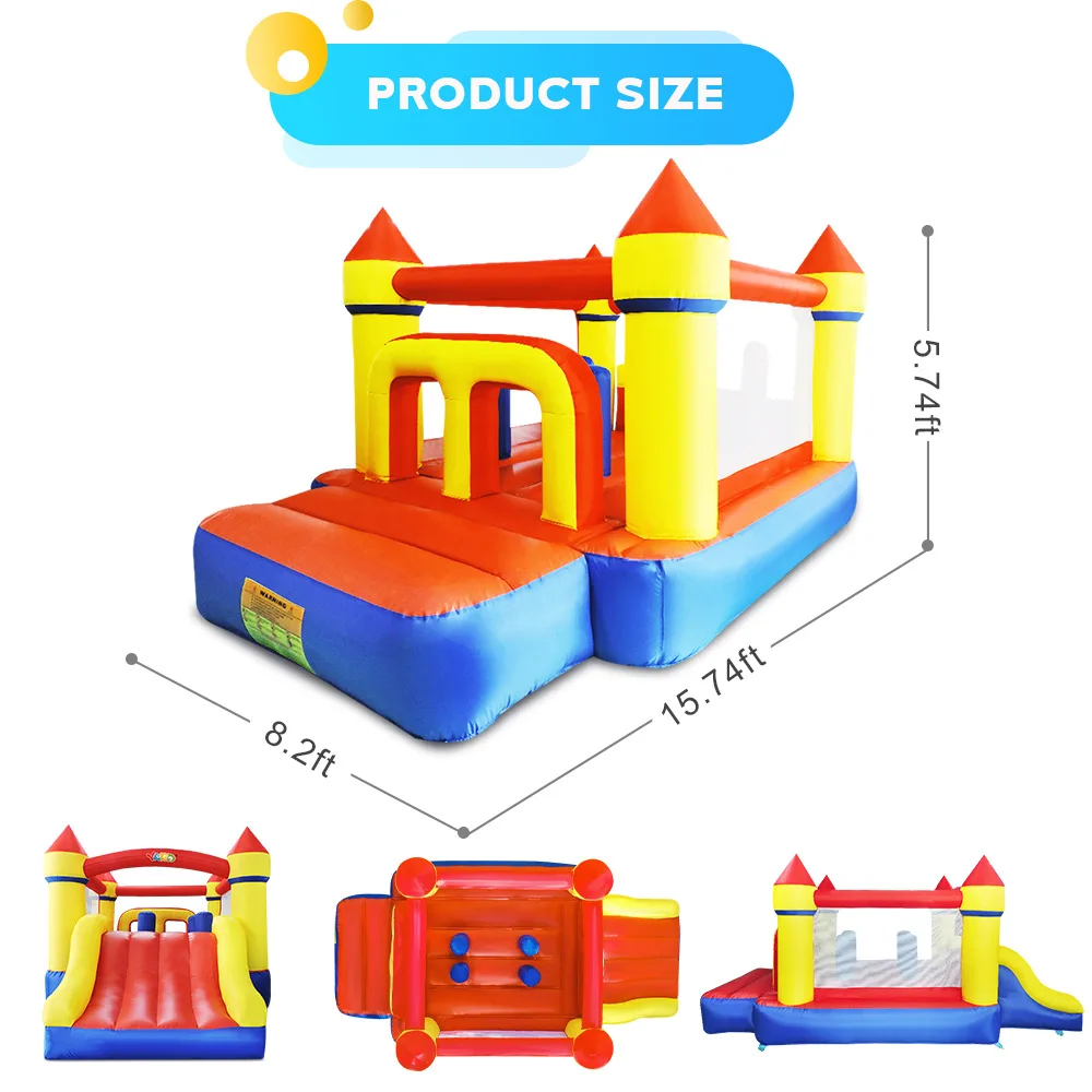 Inflatable obstacle course bounce castle, kids indoor and outdoor bounce house, parent-child interaction equipment party toys