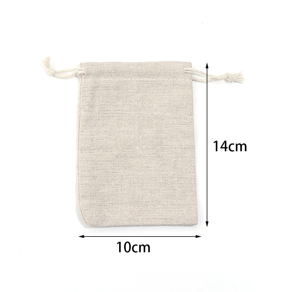 5–10 Stück Leinenbeutel mit Kordelzug, Geschenkverpackungsbeutel, Jutebeutel für Hochzeit, Geburtstag, Weihnachten, Party, Schmuck, Geschenke, Aufbewahrungsbeutel – Detail 11