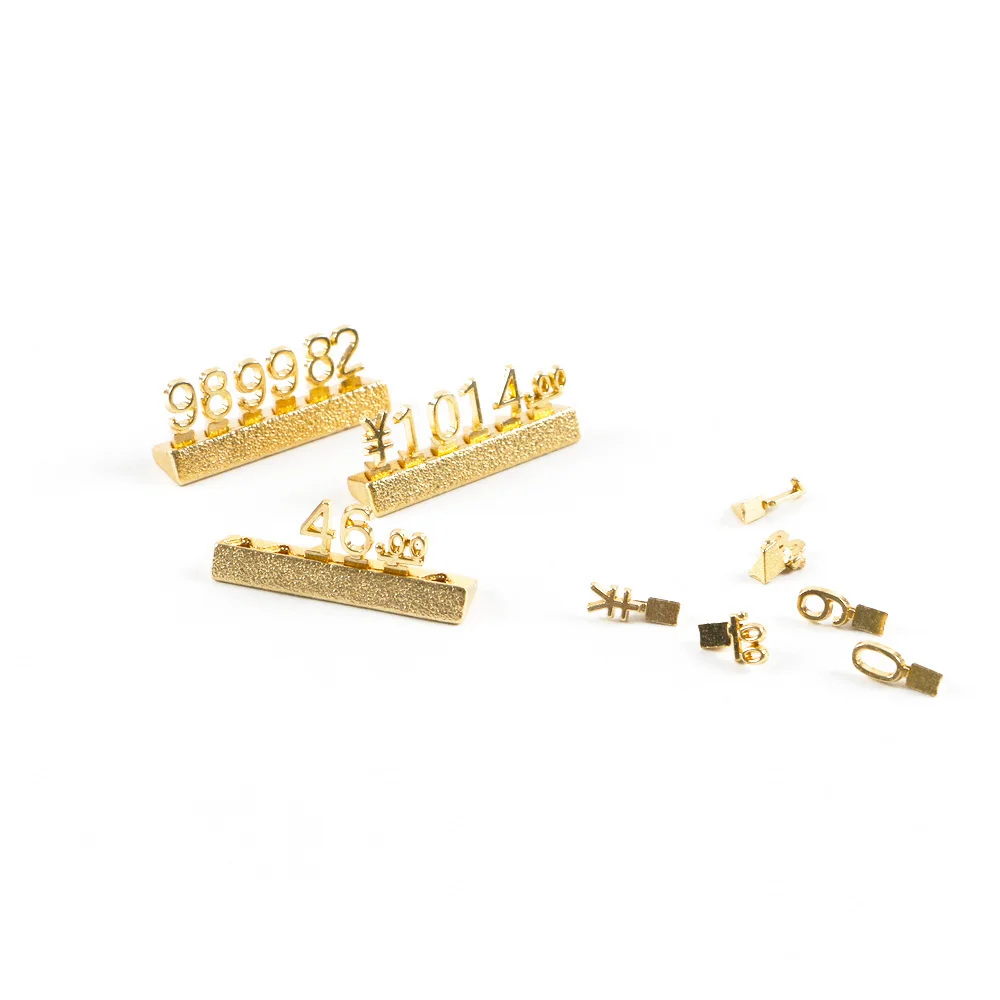 Mini Verstellbare Nummernschilder für Schmuck und Uhren, Einzelhandels-Preisanzeige, Wiederverwendbar, Passend für Dollar, Pfund, Euro, 3D-Zahlen, Preisblöcke – Detail 3