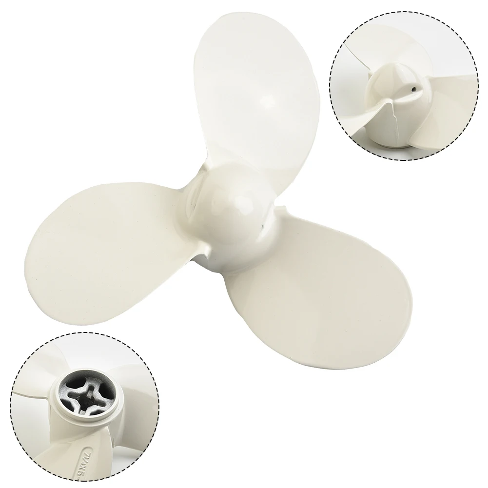 Boat Outboard Propeller 7 1/4X5-A Fit For Yamaha 2 Stroke 2HP Marine Outboard Engines Motor Aluminum Alloy Screw 3 Blade Marine