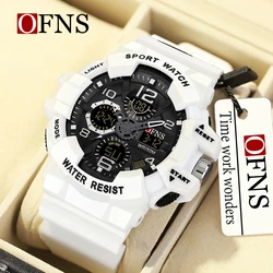 OFNS Top brand Men Military Watches Sport Watch LED Digital 50M Waterproof Quartz Men Multifunction Clock Relogio Masculino 3168