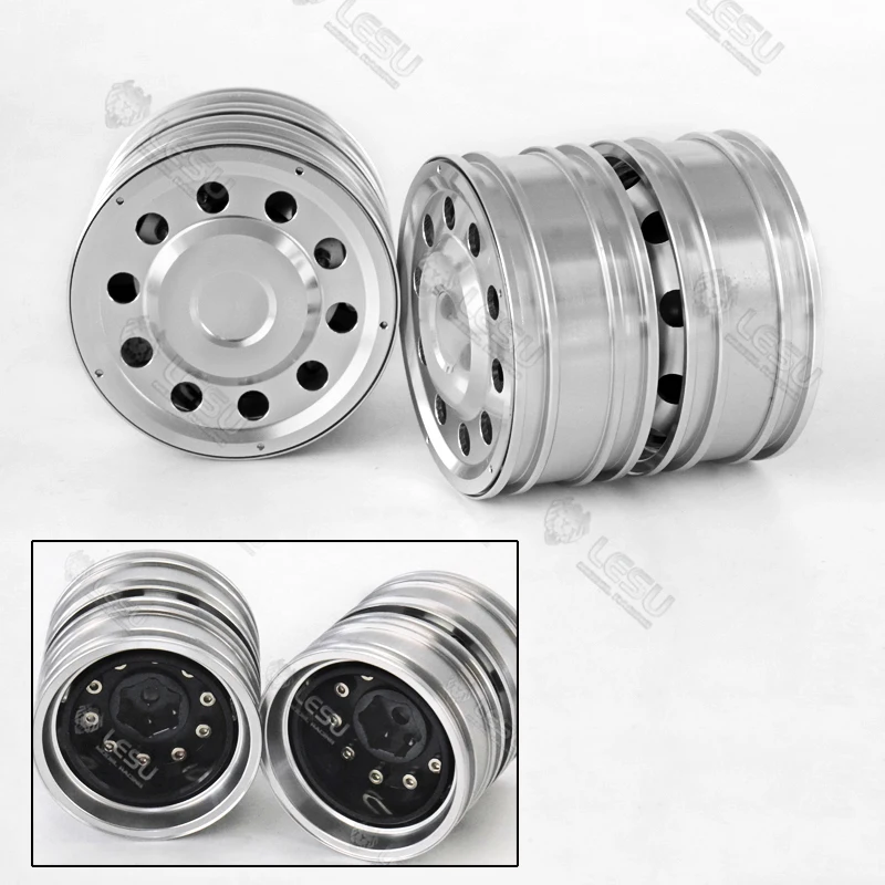 

Metal LESU Rear Wheel Hubs W-2054 for Tamiyaya 1/14 RC Tractor Remote Control Truck Dumper 3363 3348 Model Car Th15248-SMT3