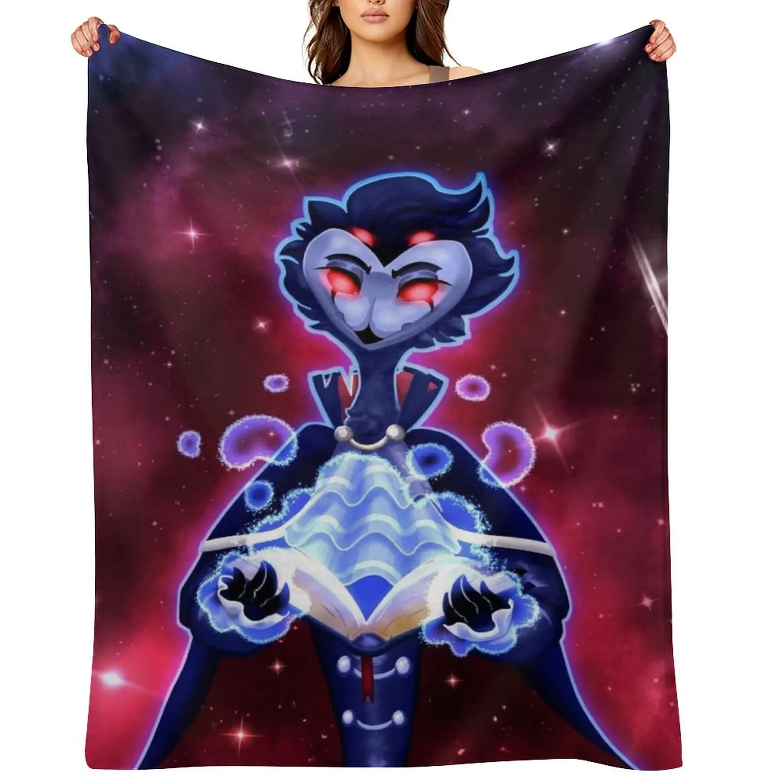 

Stolas With Portal (Helluva Boss) Throw Blanket halloween Custom Thermal Personalized Gift Blankets