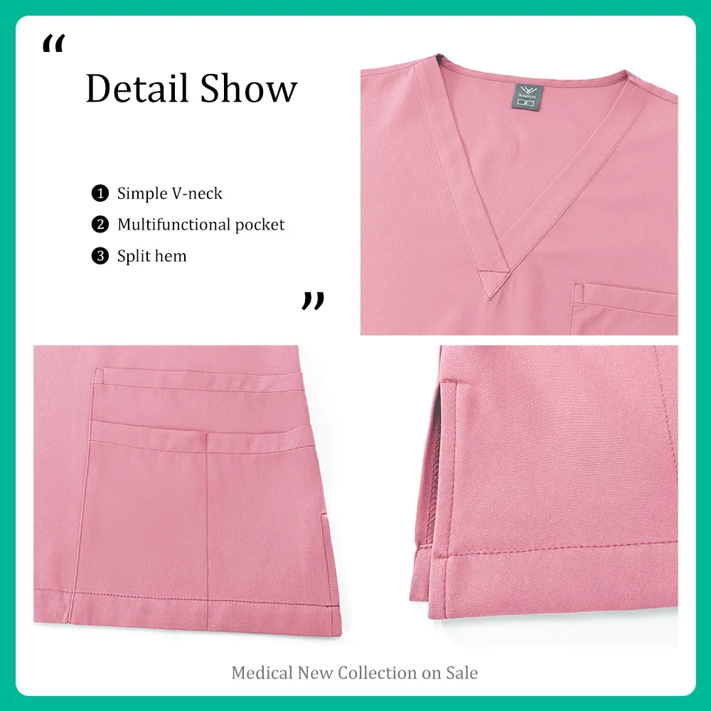 Nurse Accessories Doctor Work Uniforms Hospital Scrubs Uniform Frosted Set Nursing Care Work Clothes Dental Clinic Surgery Suits