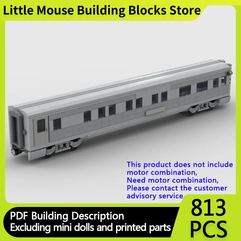 City Car Model MOC Building Bricks Rail Train Observation Carriage Modular Technology Gifts Holiday Assemble Children Toys Suit