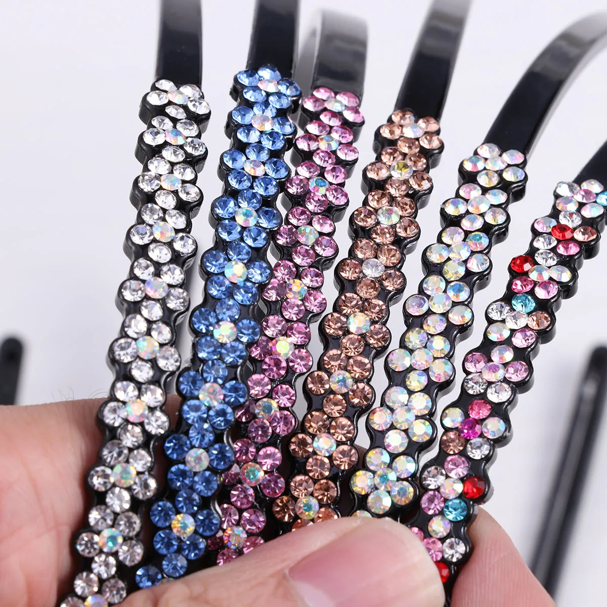 

6pcs Non Rhinestone Headband Women Girls Hair Hoop Band Accessories Lightweight Elegant Daily Wear Costume Party Water