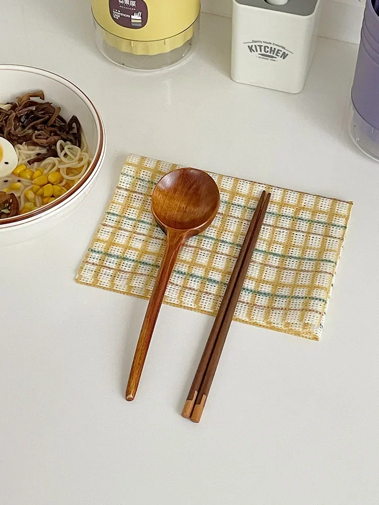 Japanese Nanmu Long Handle Wooden Spoon Household Spoon Lamian Noodles Noodles Spoon