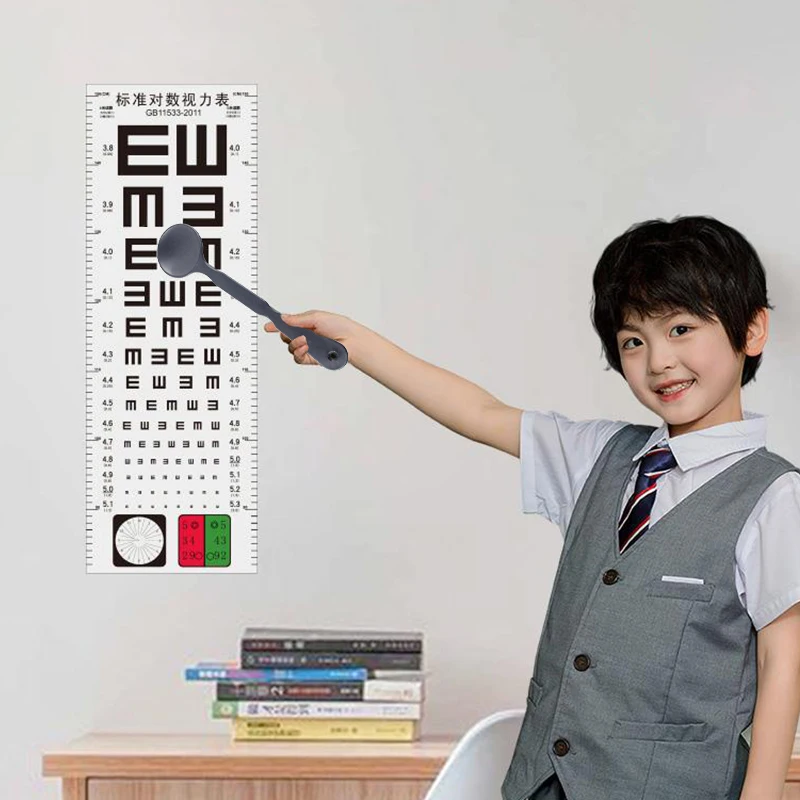 1 قطعة العين Occluder المهنية متجمد شفافة/أسود يده أداة قياس البصر العين Occluder كتلة لوحة لاختبار الرؤية