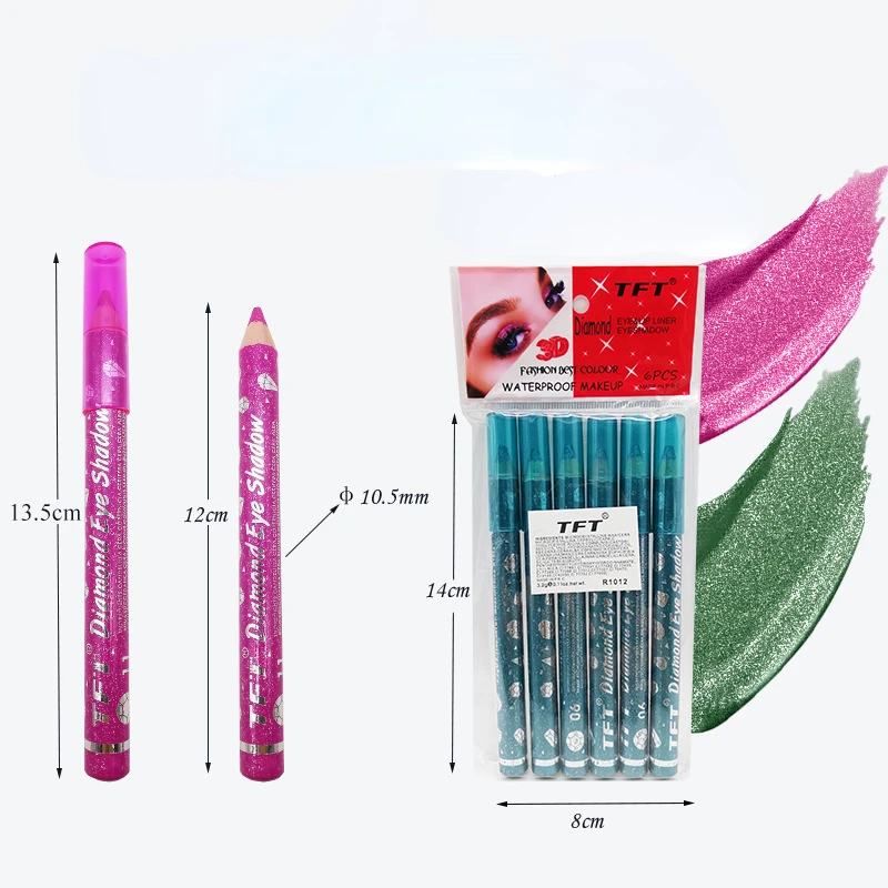 Perlglanz Lidschatten Eyeliner Bleistift Pailletten Lidschatten Make-Up Pigment Liegen Seidenraupe Lidschatten Stift Wasserdicht Glitter Großhandel