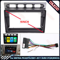 For 2007KIA PICANTO 2001-2011 EURO STAR 9INCH Car Radio Android Stereo audio screen multimedia video player cables Harness frame
