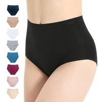 5Pcs/Set Women High Rise Panties Ribbed Cotton Briefs Sexy Lingerie Daily Wear Soft Stretch Underwear Ladies Intimates S-XXL 2