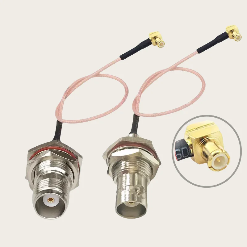 Kabel RG178 BNC/TNC Żeńskie gniazdo do MCX Męskie złącze kątowe Kabel koncentryczny RF