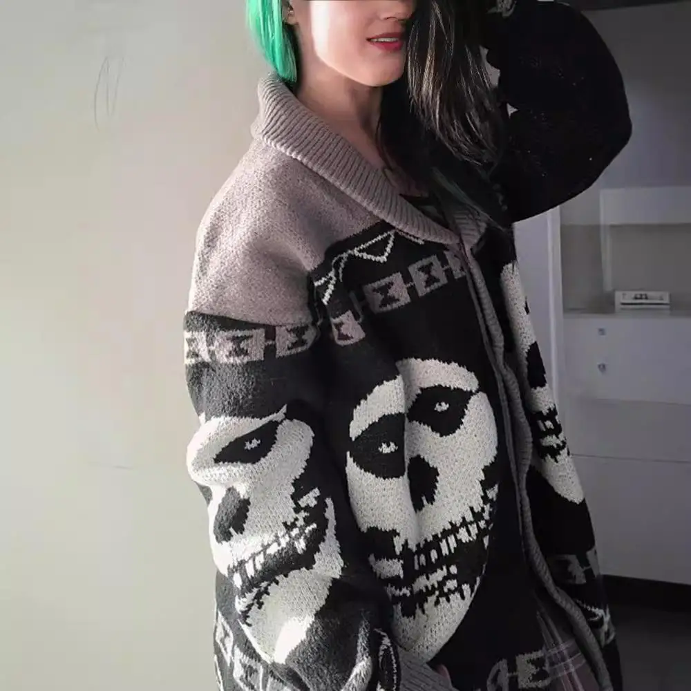 

Y2K Faion Свободный вязаный открытый кардиган-свитер для мужчин и женщин Street Sle Medium Softn с 3D-эффектом для среднего возраста