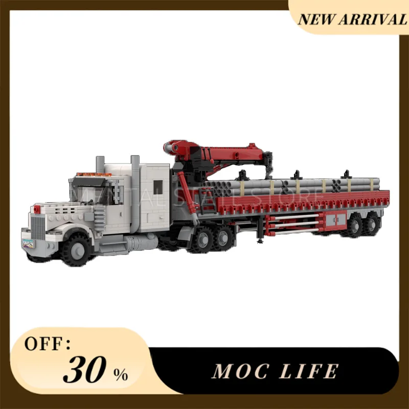 

[1522 шт.] индивидуальный набор креативных строительных блоков MOC Crane Truck STEM, развивающая игрушка, комплект строительной модели «сделай сам», подарок на день рождения