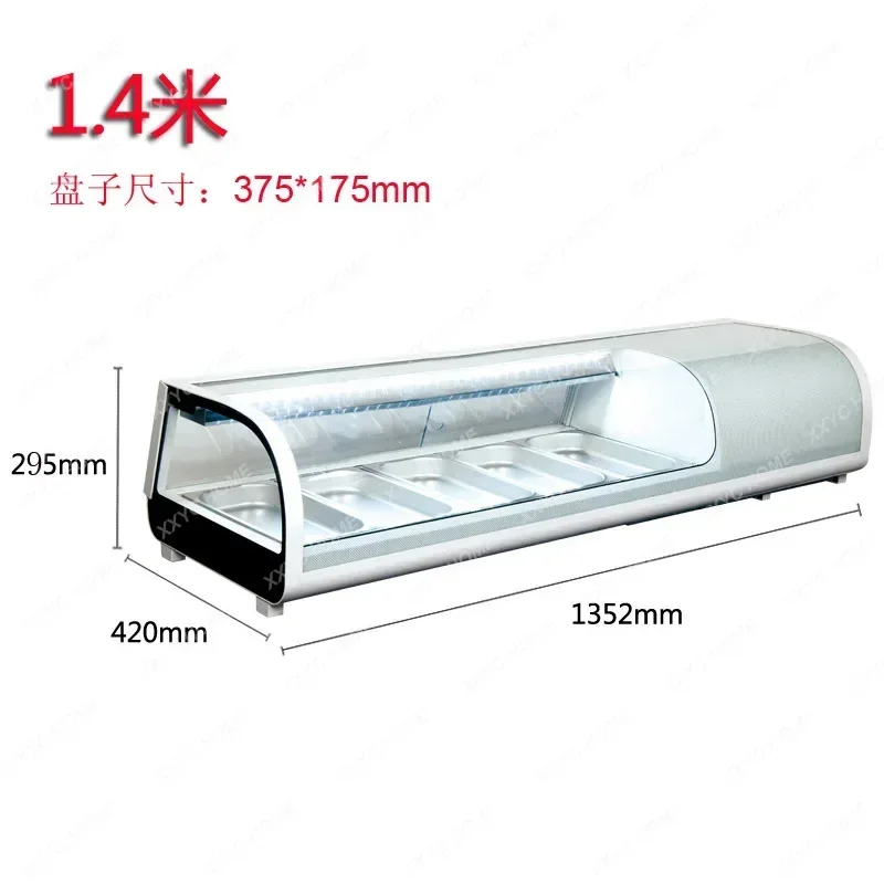 X-S  Single-layer sushi cabinet commercial desktop  cake refrigerated cabinet braised vegetables transparent display cabi HG