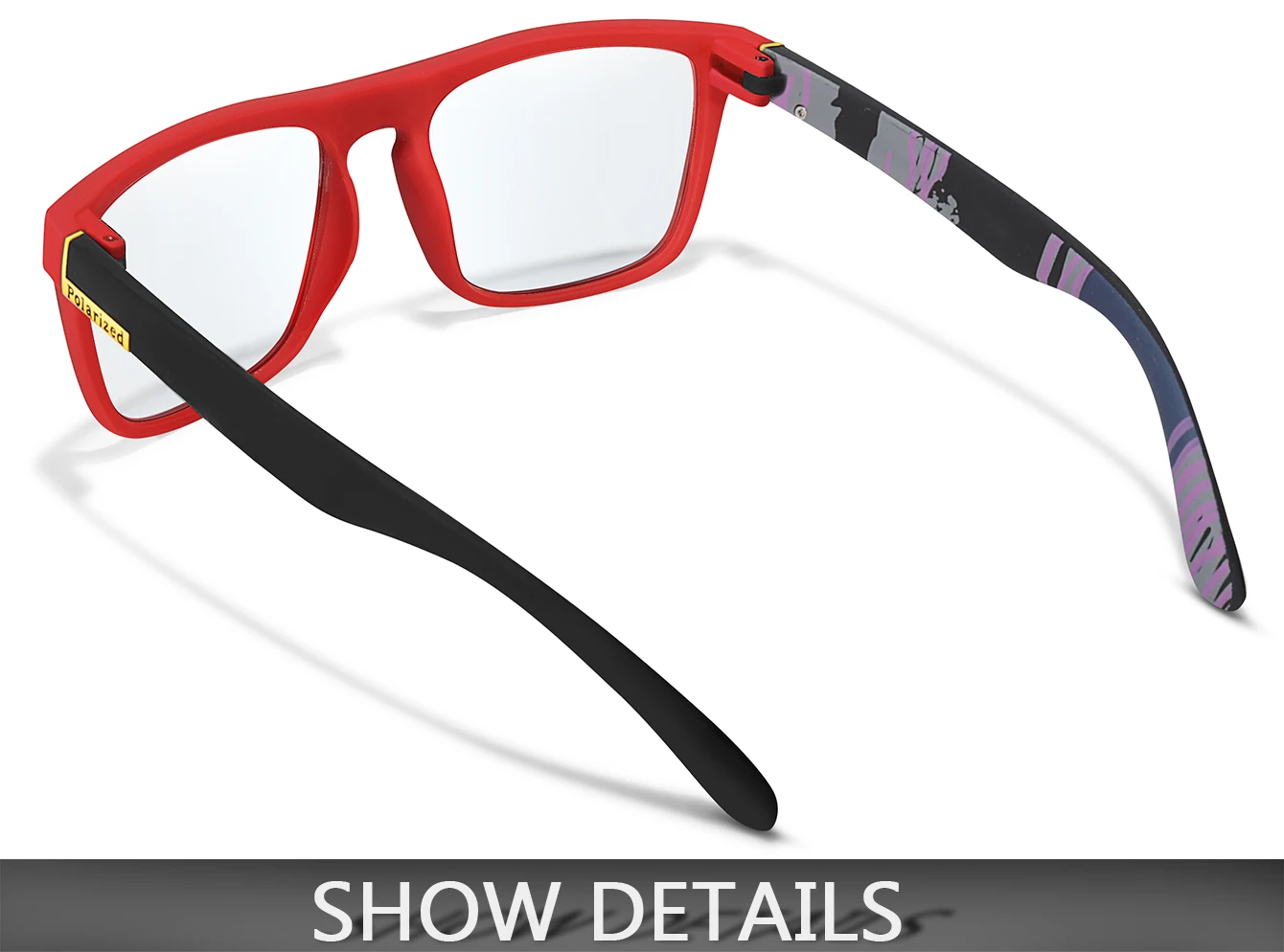 Photochrome Fahrrad-Sonnenbrille für Damen und Herren, quadratische Brille, Outdoor-Sport, Laufen, Wandern, Baseball – Detail 8