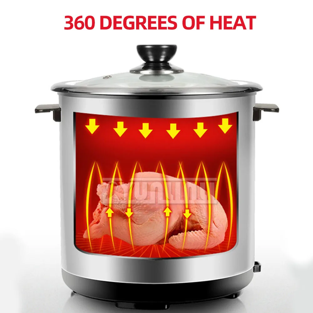 

2025 Multifunctional Stainless Steel Electric Caldron Intelligent Electric Stew Pot High-capacity Cookware