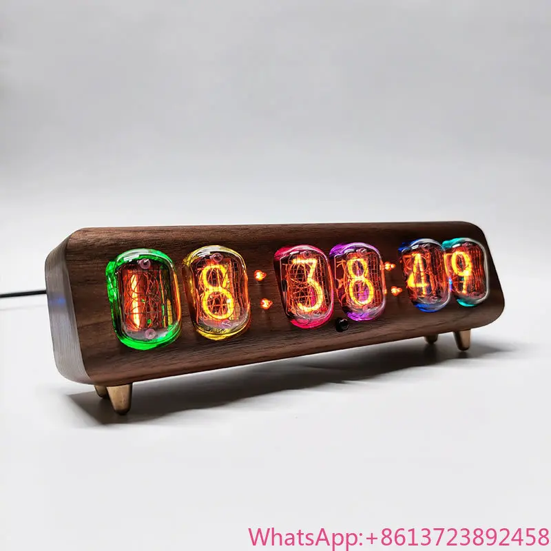 

6-digit IN12 Glow Digital Tube Clock Mobile Bluetooth Controlled Glow Lamp Electronic Desk Clock