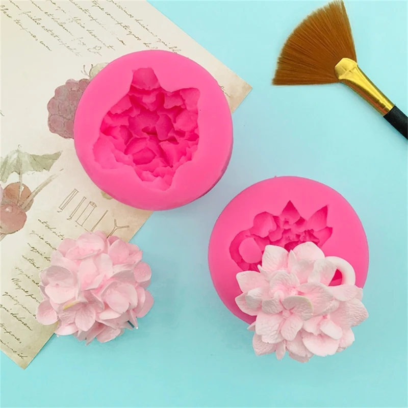 Hydrangea Ball Silicone Mold DIY Crafts Project Reusable Soap Candle