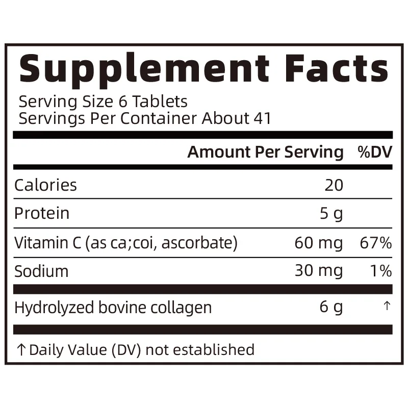 Collagen tablets Collagen Supplement - For Skin, Joint Health, Energy Supplement, Immune Support, Non-GMO