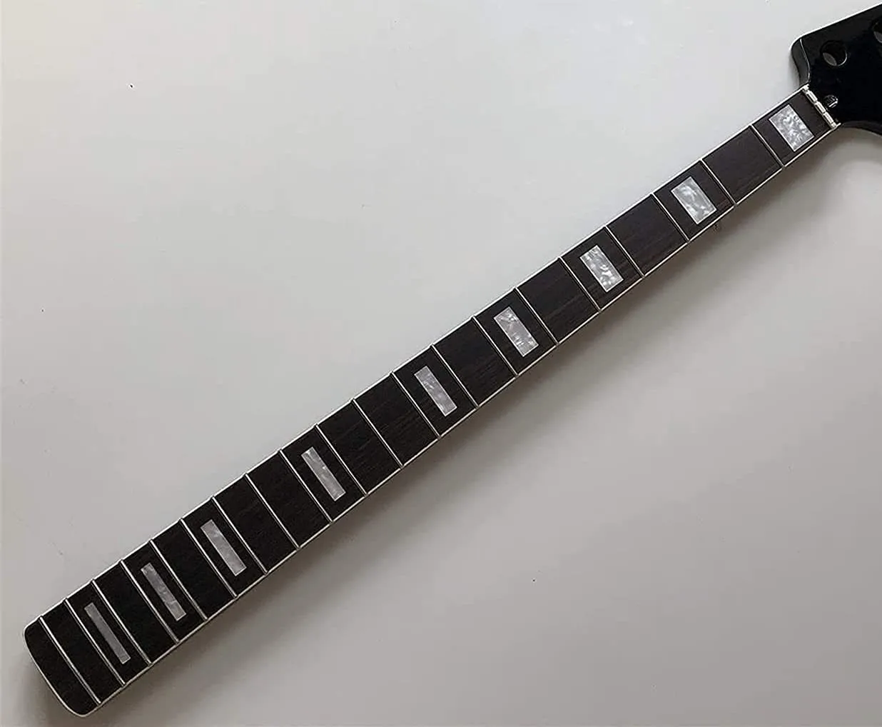 

4 String Electric Bass Guitar Neck 34 Inch Scale 20 Frets Block Inlay Gloss Black for JB PB Style Bass Durable Smooth Finish