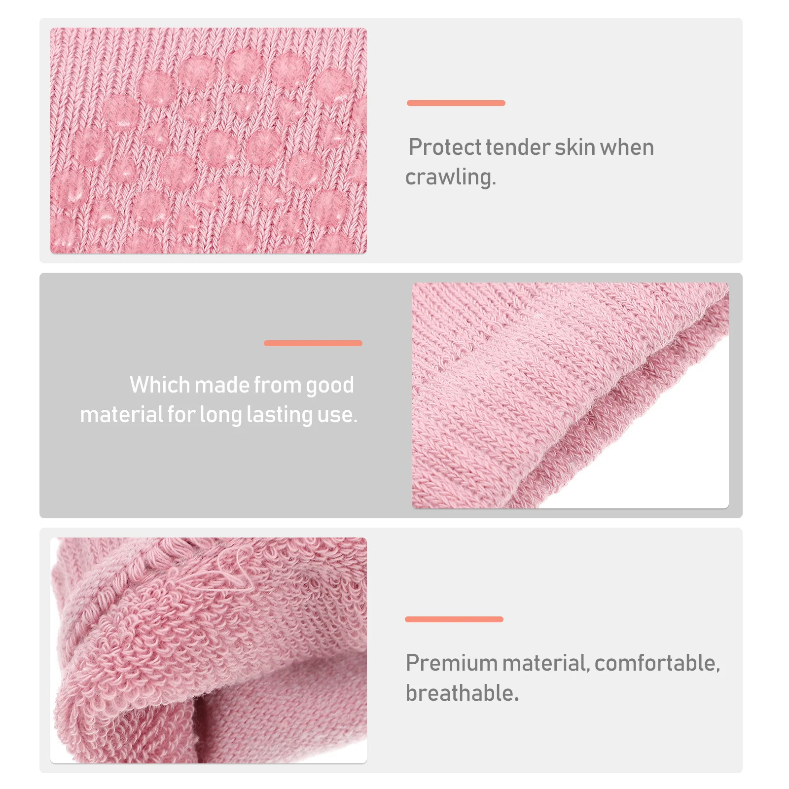 

3Pairs Baby Knee Elbow Protectors Crawling Pads Toddler Cotton Sweat Absorbing Breathable Durable Unisex Baby Sleeve