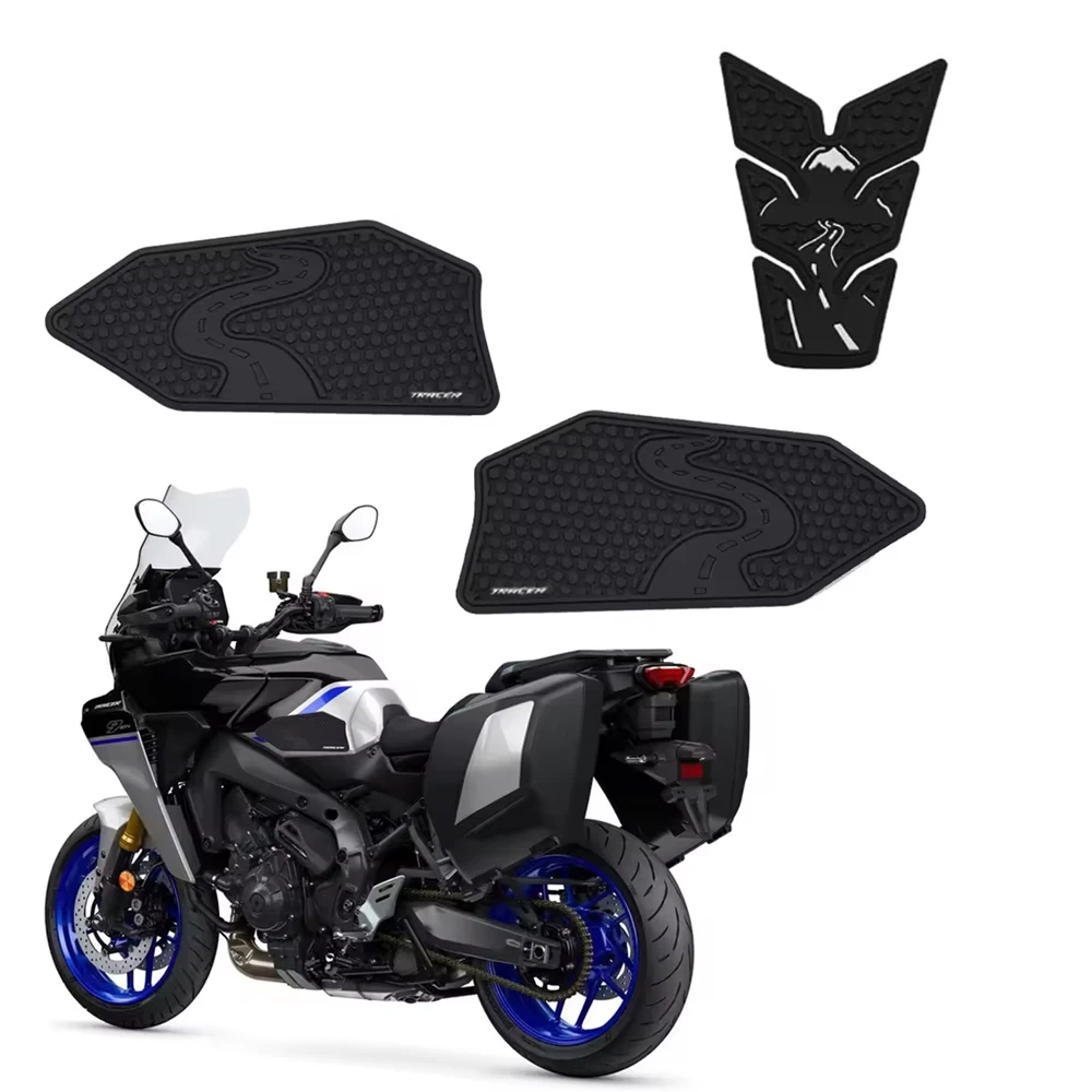 For tracer 9 TRACER9 TRACER 9 GT+ 2025 - 2026 Tank Pad Knee Grip Rubber Protector Black exclusive