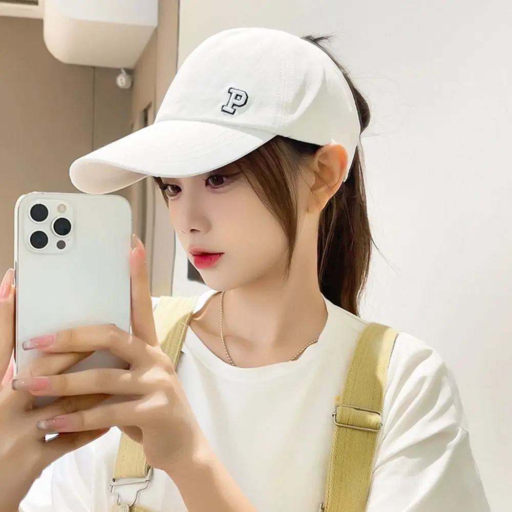 Top Cap Sports Hat Peaked Hat Men Baseball Caps Tied Ponytail Braid Girl Baseball Hat Baseball Cap Korean Style Caps Sun Hat