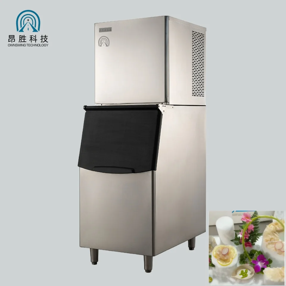 500kg/24h Water Cooling Snowflake Machine Electric Ice Maker for Professional Commercial Business Food Preservation Unit
