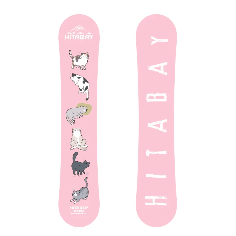 Wholesale Pink Cute Cat Snowboards Customize Snow Board Ski Snow Board