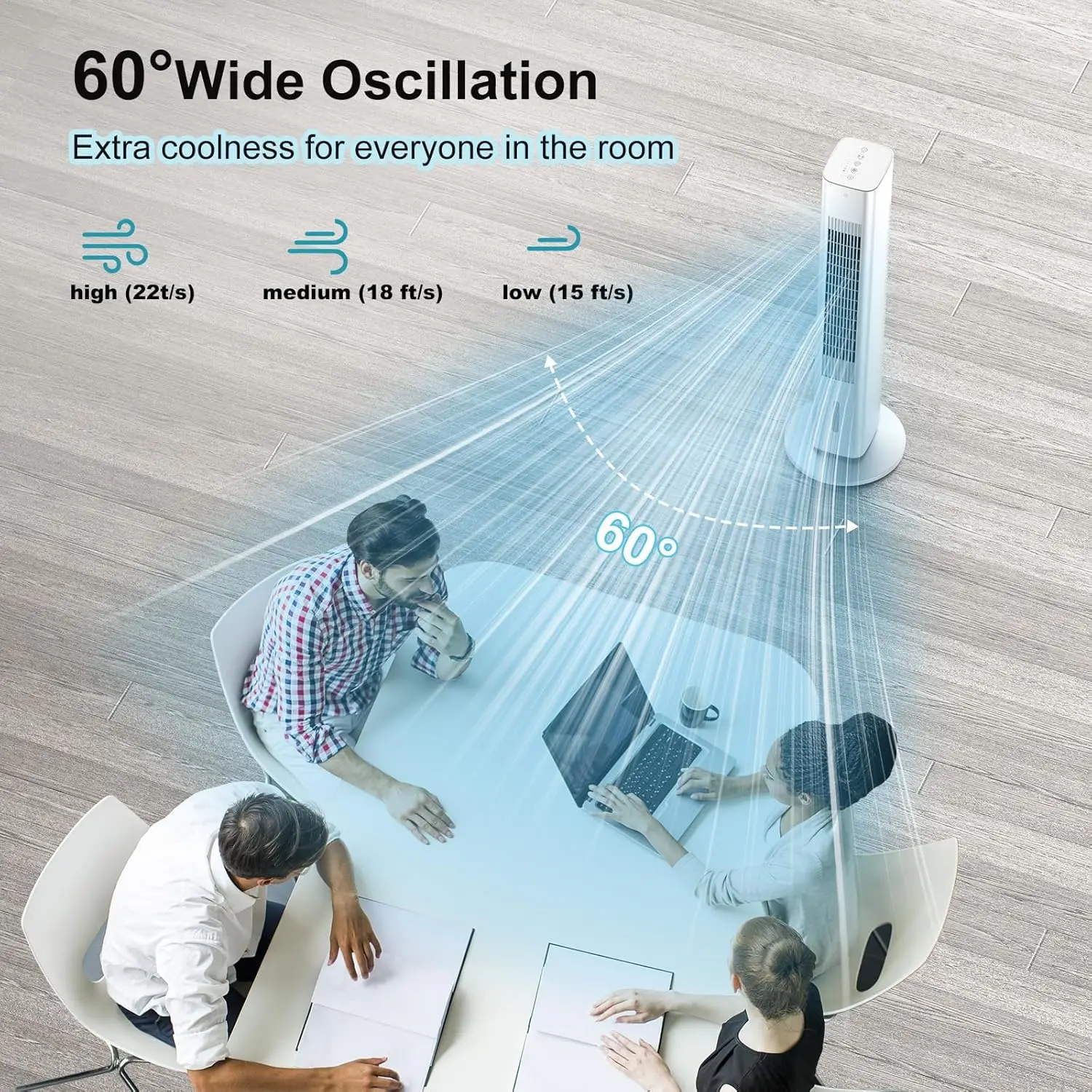 Portable Air Conditioner Ac Units with Remote, Evaporative humidifier Air Tower Cooling Fan, Small Indoor Outdoor Oscillating Sw