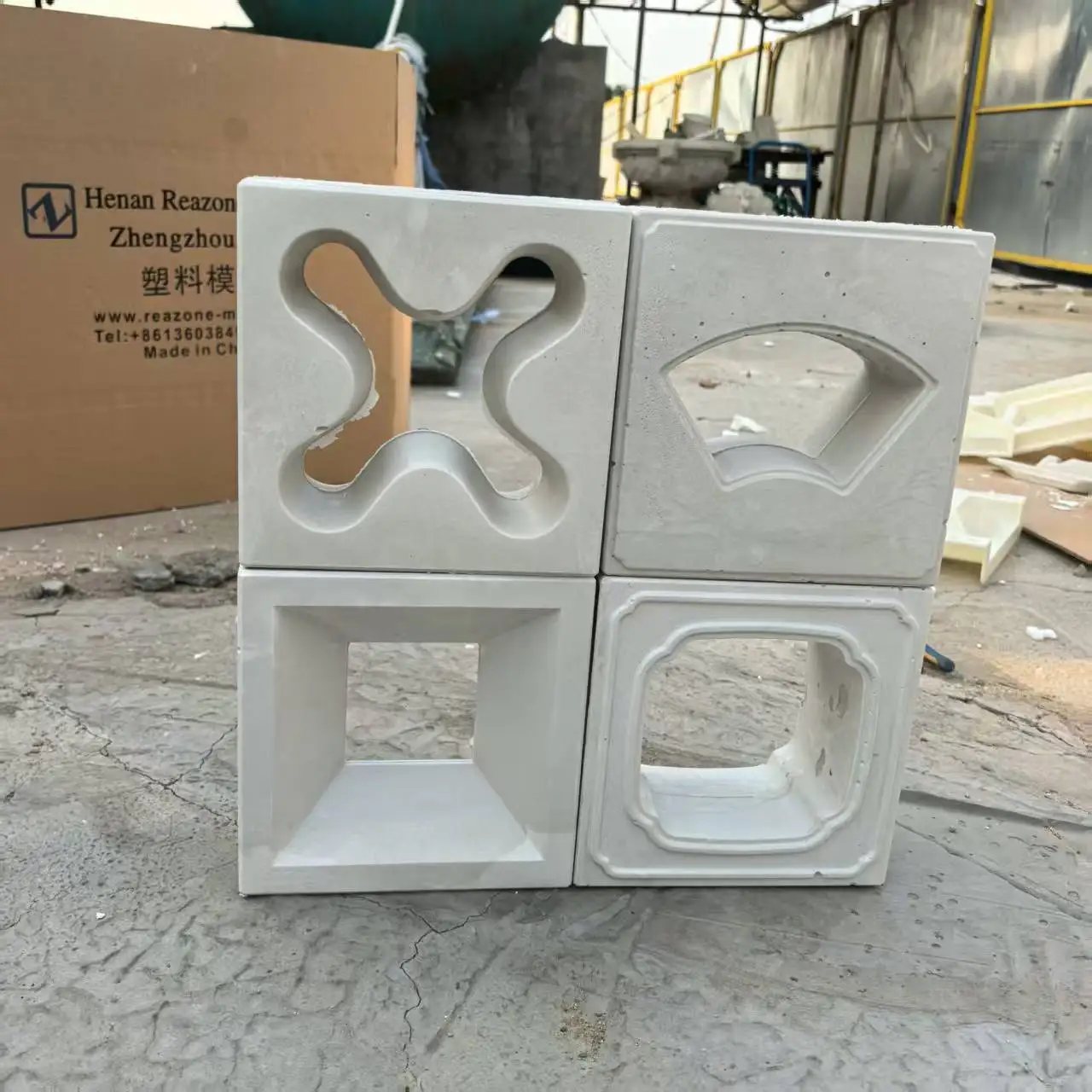 Three-in-one double-sided hollow cement Internet celebrity brick plastic mold for wall decoration and interior decoration