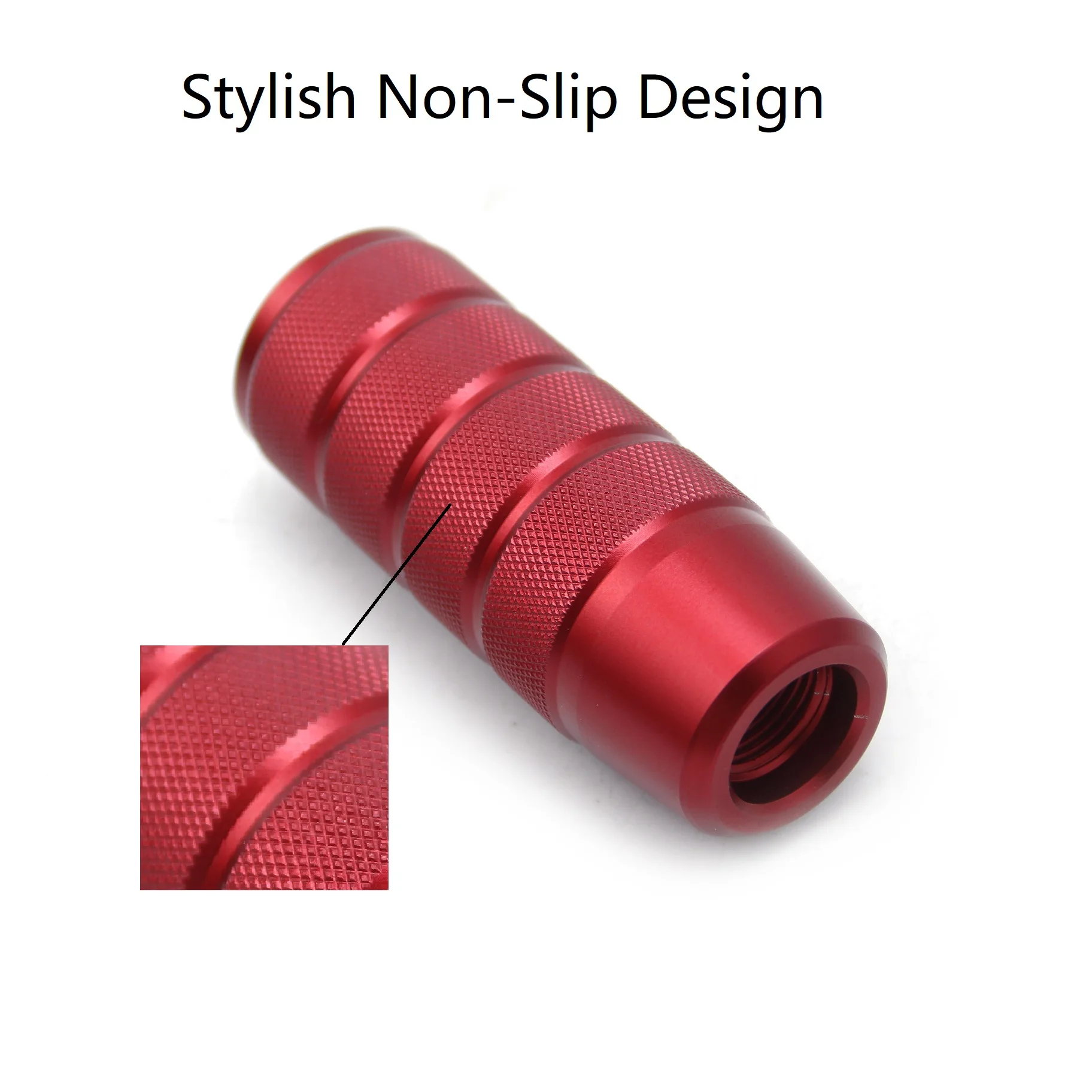 95MM Non-Slip Gear Shift Knob Manual Transmission Aluminum Knurled Shifter Lever Knob Fit For M8 M10 M12 Shfiter