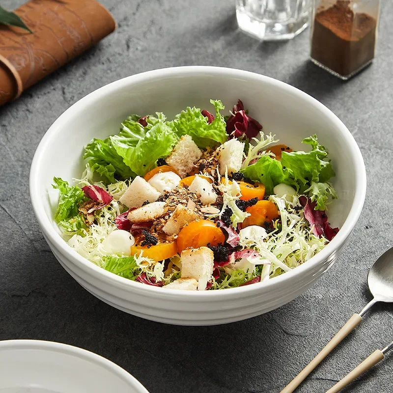 soup bowl Household noodle  Snail noodle  Simple high-end Japanese salad bowl Boiled sauerkraut fish large basin
