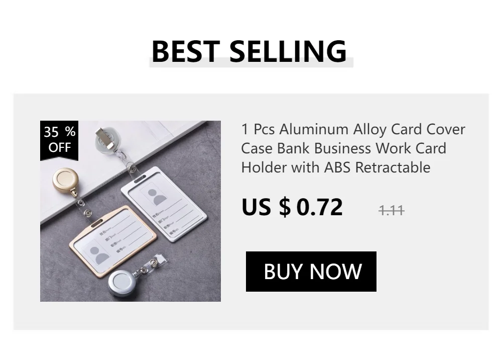 1Pcs Aluminum Alloy Work Name Card Holders Business Work Card ID Badge Lanyard Holder Men Women Metal ID Business Case