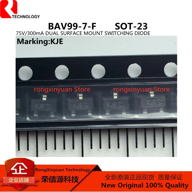 100 قطعة BSS138LT1G J1 BSS138 BSS84-7-F K84 BSS84 BC858B 3K BC857 3H 3F BC847B 1F BAV99LT1G A7 BAV99-7-F KJE BAV99/8 MFW BAV99 جديد #2