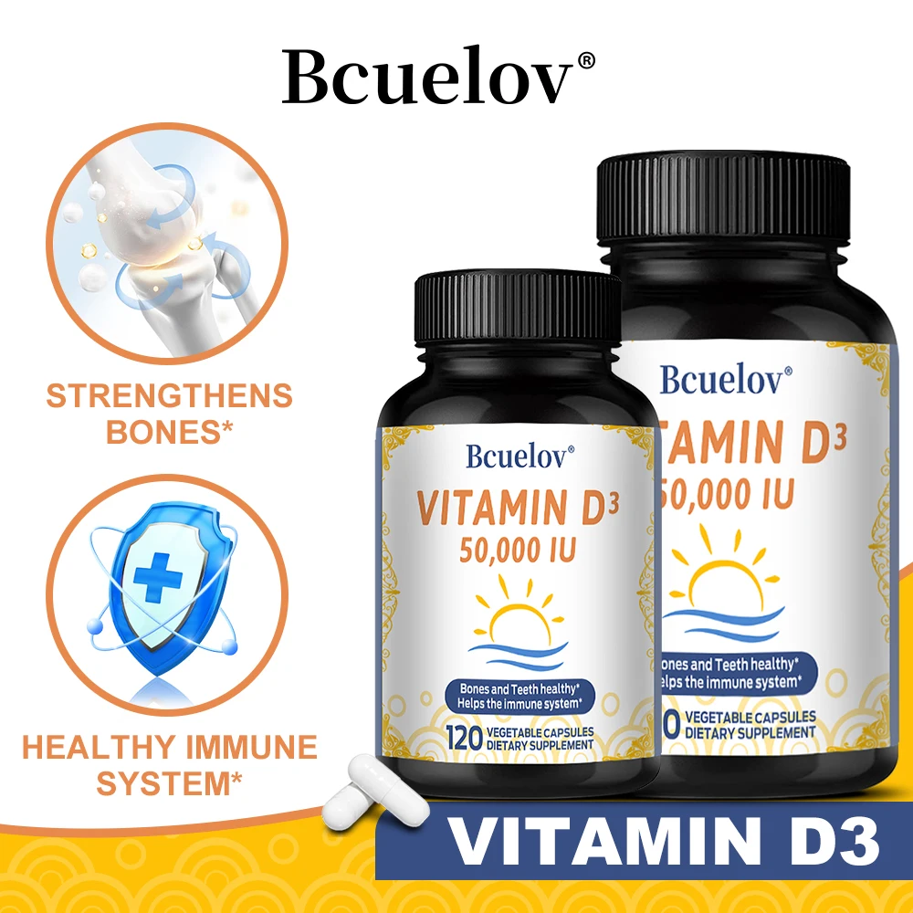 

Vitamin D3 50,000 IU - Vitamin D3 Supplement for Men and Women - Bone Health, Dental Health, Immune Support - Easy To Swallow