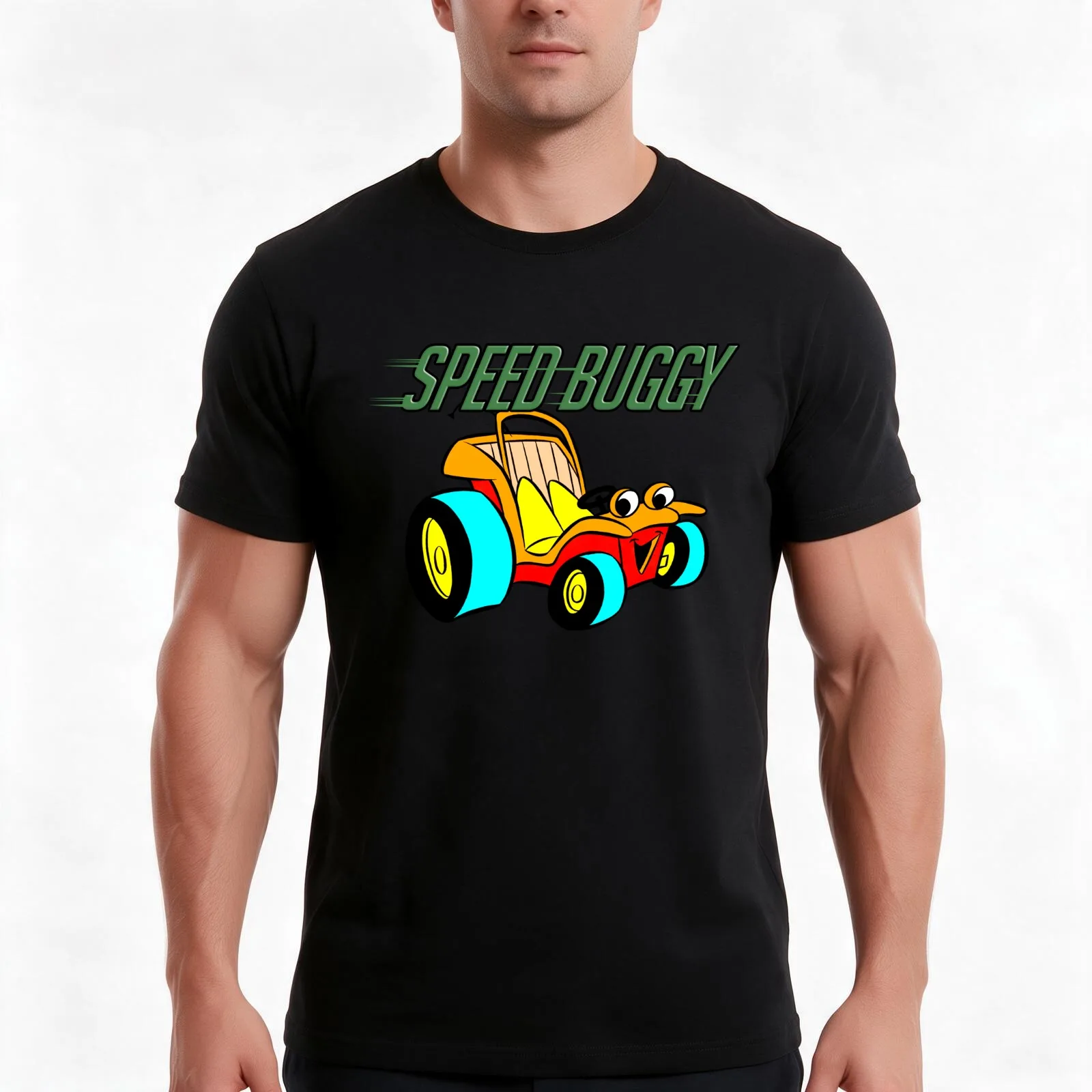 Speed Buggy T-Shirt Summer Casual Cotton Tee Oversized Streetwear Tops Vintage Graphic Print Loose Fit Short Sleeve