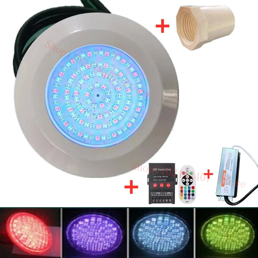 

12W RGB LED Underwater Swimming Pool Light 9W Spa Pond Lamp DC12V IP68 Waterproof Outdoor With Controller Support Dropshipping