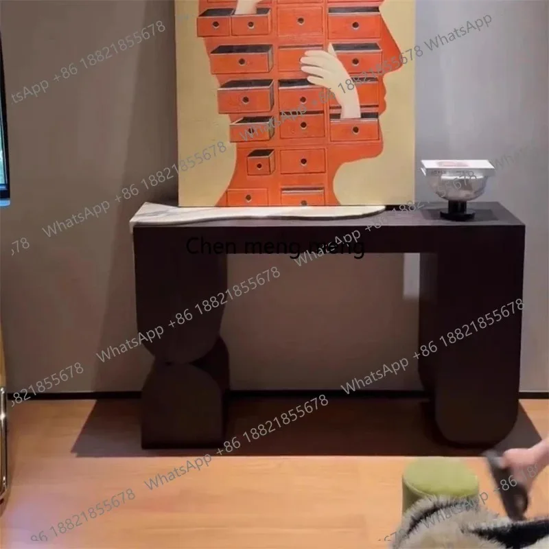 

RH Medieval marble entrance table Entrance foyer Creative high-end art entrance table