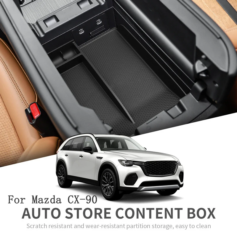 

For Mazda CX-70 CX-90 2024-2025 Armrest Box Storage Box Central control Gas Car Room Interior Decoration Auto Accessories