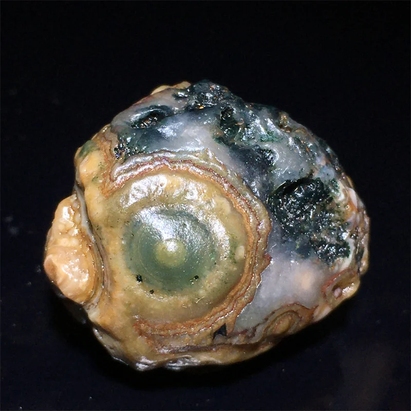 Selected Alxa Gobi Raw Rough Stone Natural Mongolian Surface Relief Eye Agate Mineral Specimen For Display Craft Making