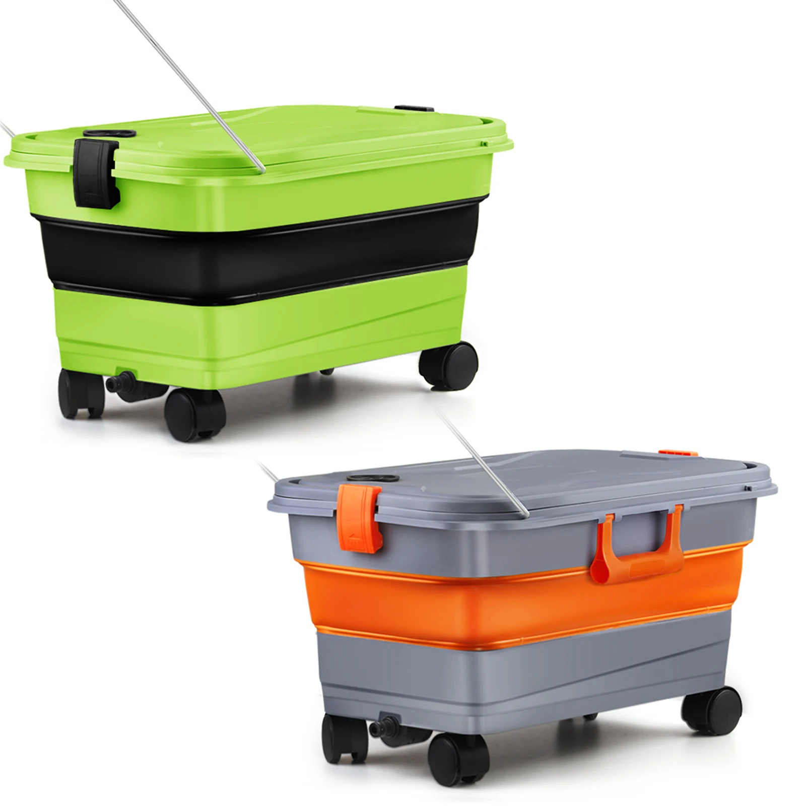 

22L Household Mobile Folding Bucket Large Capacity Outdoor Collapsible Buckets with Wheels Multi-Functional for Cleaning